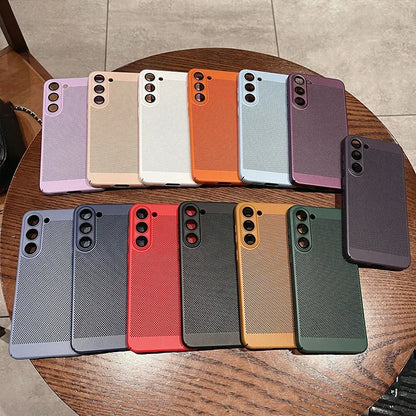 Breathable Heat Dissipation Cooling Case For Samsung Galaxy S25 S24 UItra S23 S22 S21 Plus PC Hard Back Covers