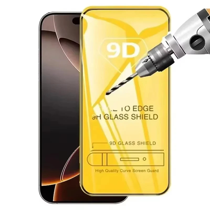 1-5PCS 9D Full Cover Tempered Glass For iPhone 17 16 15 11 12 13 14 18 Pro Max 16E Screen Protector For iPhone 13 Mini XR XS Max