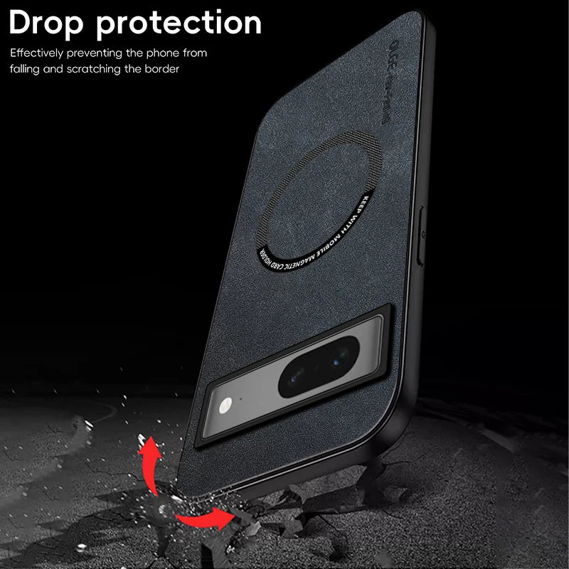 Magnetic Retro Leather Soft Case For Google Pixel 7 Pro 7A Pixel7 Pro Google7A Wireless Charging Phone Case Cover