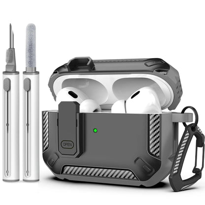 2025 for Airpods Pro 3 Secure Lock Earphone Case Shockproof Hard Shell Full Protective Cover with Cleaning Pen for AirPods Pro 3