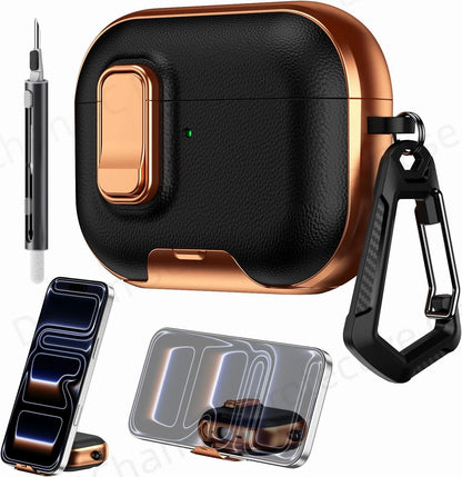 Safety Lock Case For AirPods Headphone Pro Pro 3 with Cleaning Kit Full Body Shockproof Protective Cover For AirPods 4 Pro3 2025