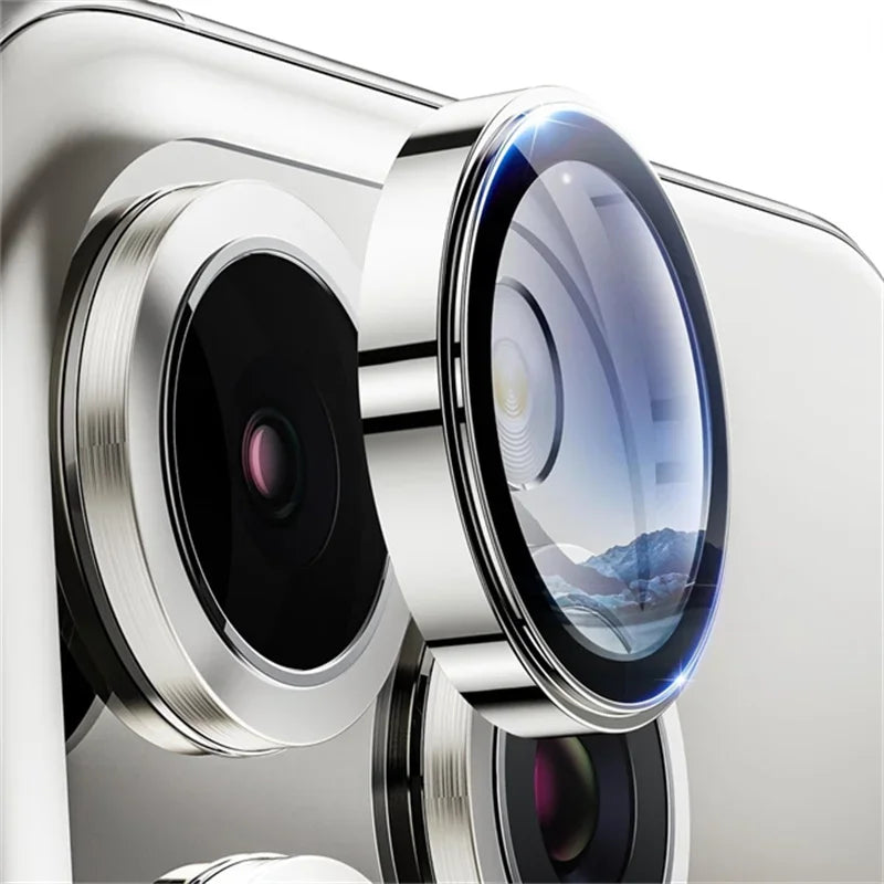 3D Metal Lens Protector Glass For iPhone 17 Pro 17Pro Max 17 Air Alloy Back Camera Ring Cover For iPhone 16 Pro 16 Pro Max Lens