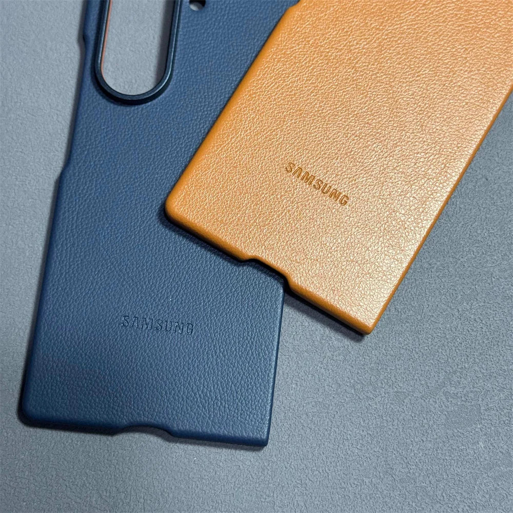 Original Leather Case For Samsung Z Fold 7 5G Slim Shockproof Back Cover Bumper For Galaxy Z Fold 7 6 Leather Mobile Phone Shell