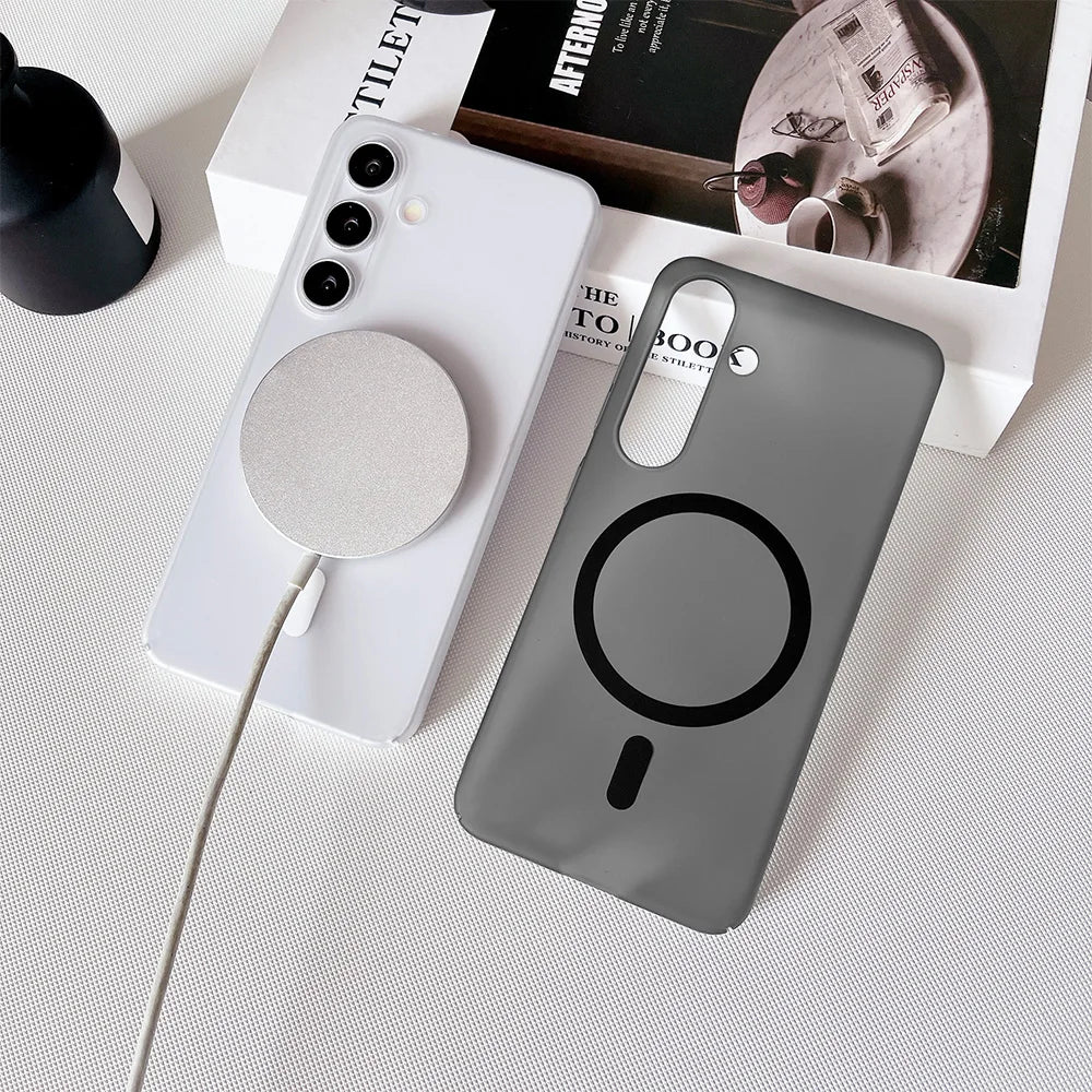 Case for Samsung S26 Ultra S25 S24 A57 A56 A55 A37 5G A36 A17 A16 Magnetic Wireless Charging Shockproof Ultra Thin Cover