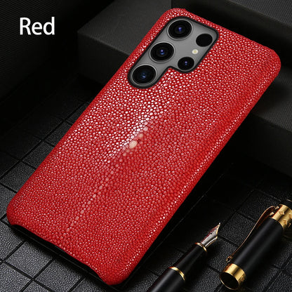 Genuine Stingray Leather Phone Case for Samsung Galaxy S 26 S26 Ultra S24 S23 S25 Plus S22 S21 A57 A56 A55 5G Luxury Back Cover