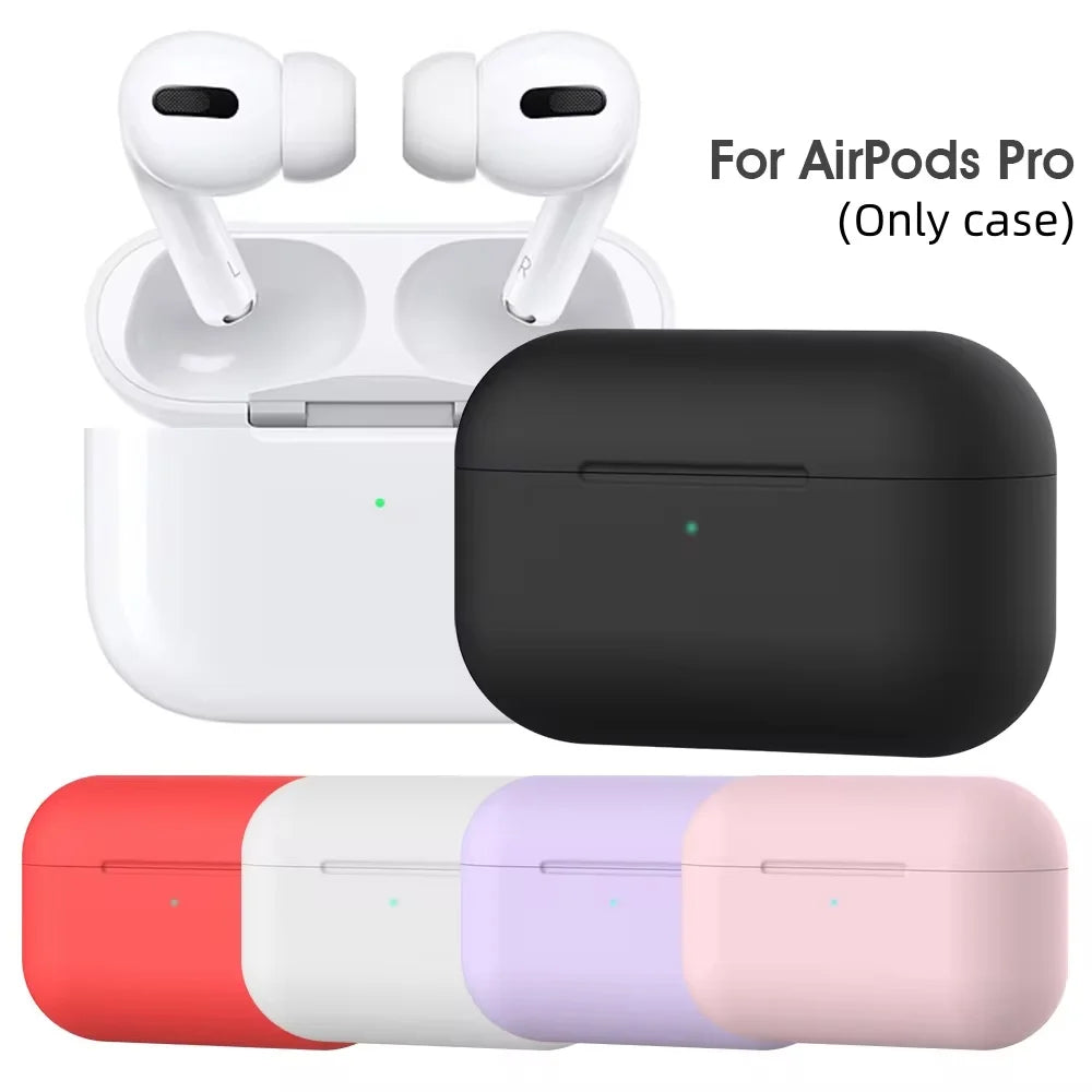 Soft Silicone Cases For Apple Airpods  Pro Protective Bluetooth Wireless Earphone Cover For Apple Air Pods Charging Box Bags