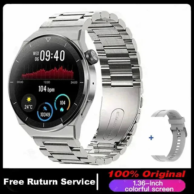 2026 New For Android ios Smart Watch Men HD AMOLED Screen GPS Motion trajectory Heart Rate Bluetooth Calls SmartWatch Waterproof