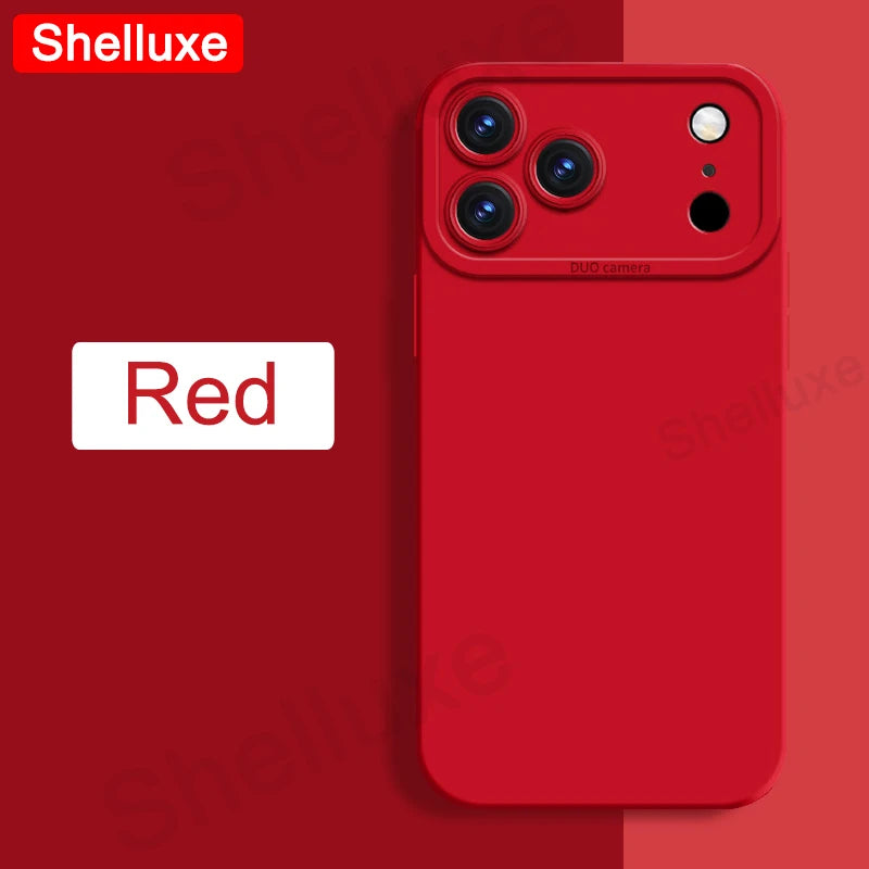 Silky Feel Liquid Silicone Soft Case Shelluxe For iPhone 17 17e 16 16e 15 14 13 Pro Max iPhone17 Air iPhone16 Plus Phone Cases