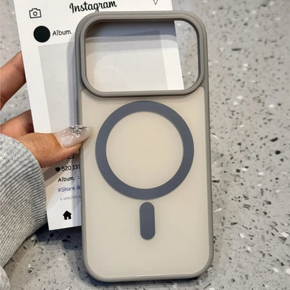 Luxury Matte Soft Bumper Hybrid Case for iPhone 17 16  14 15 13Pro Max For Magsafe Magnetic Armor Skin Cover
