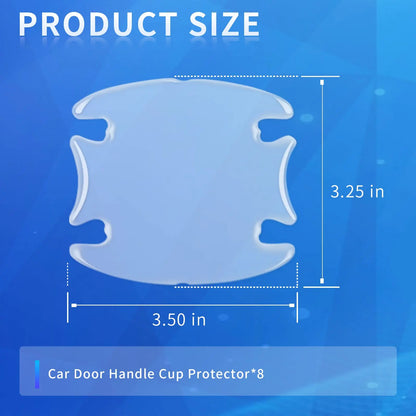 Invisible Transparent Car Door Handle Bowl Scratch Protective Stickers Silicon Rearview Mirror Anti-collision Protection Strip