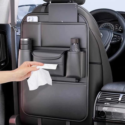 1Pcs 2026 New Car Seat Back Organizer Storage Bag Foldable Tray Tablet Holder Tissue Box for Auto Back Seat Travel Accessories