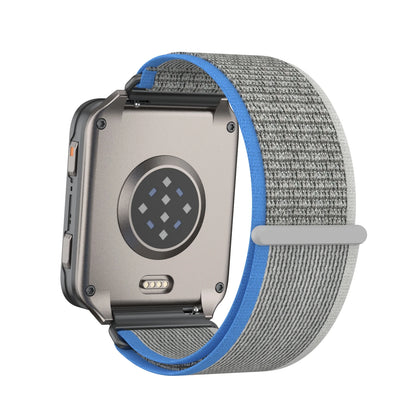 For Garmin Venu X1 Watch Strap Nylon Two-Section Wristband Smart Breathable Metal Mid-Ring Loop Replacement Watch Strap
