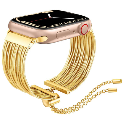 Strap For Apple Watch Band 49mm 45mm 41mm 44mm 40mm 42mm 38mm Women Steel Chain Bracelet IWatch Ultra SE Series 8 7 6 5 4 3 2 1