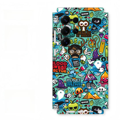 Colorful Skin Sticker for Samsung Galaxy S24 S23 S26 S25 Ultra Note20 Decals Back Film Cover Screen Protector Wrap Ultra Thin