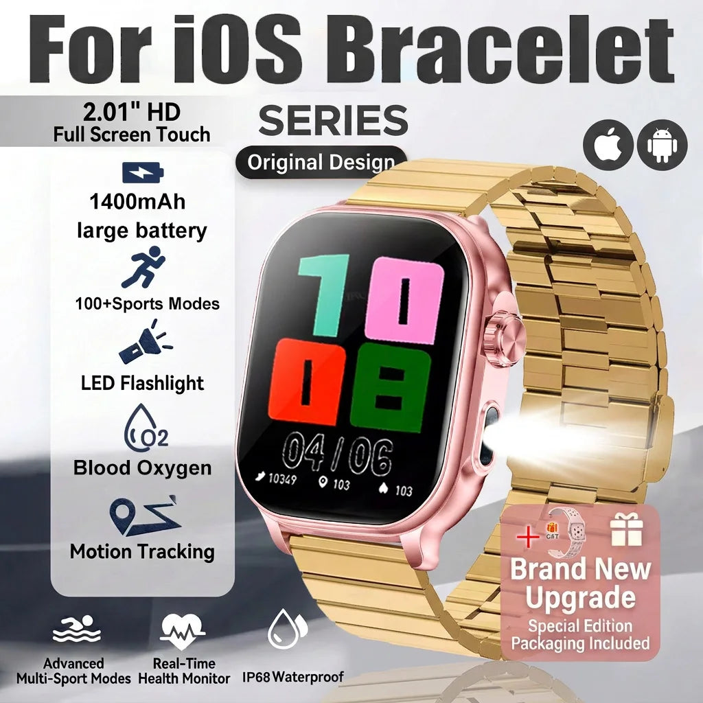 1400mAh Military Grade Smart Watch 200 Days Battery Life 5ATM Waterproof Bluetooth Call Alert LED Flashlight Sports Watches Men