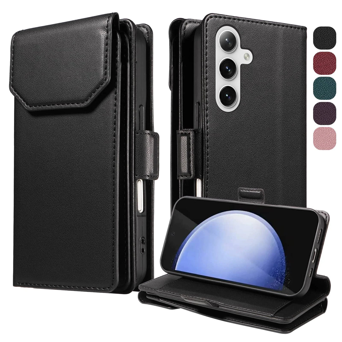 Wallet Case for Google Pixel 9 8 7 Pro 9 Pro XL 9A 8A 7A 6A, [10+ Card Slots] Protective TPU Inner Shell, Shockproof Flip Cover