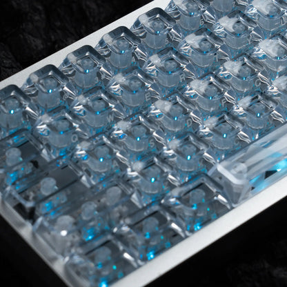 Womier 126 Keys Glittered Diamond RGB Shine Through Keycaps ASA Profile Personalized Set Gateron/Cherry MX Mechanical Keyboards