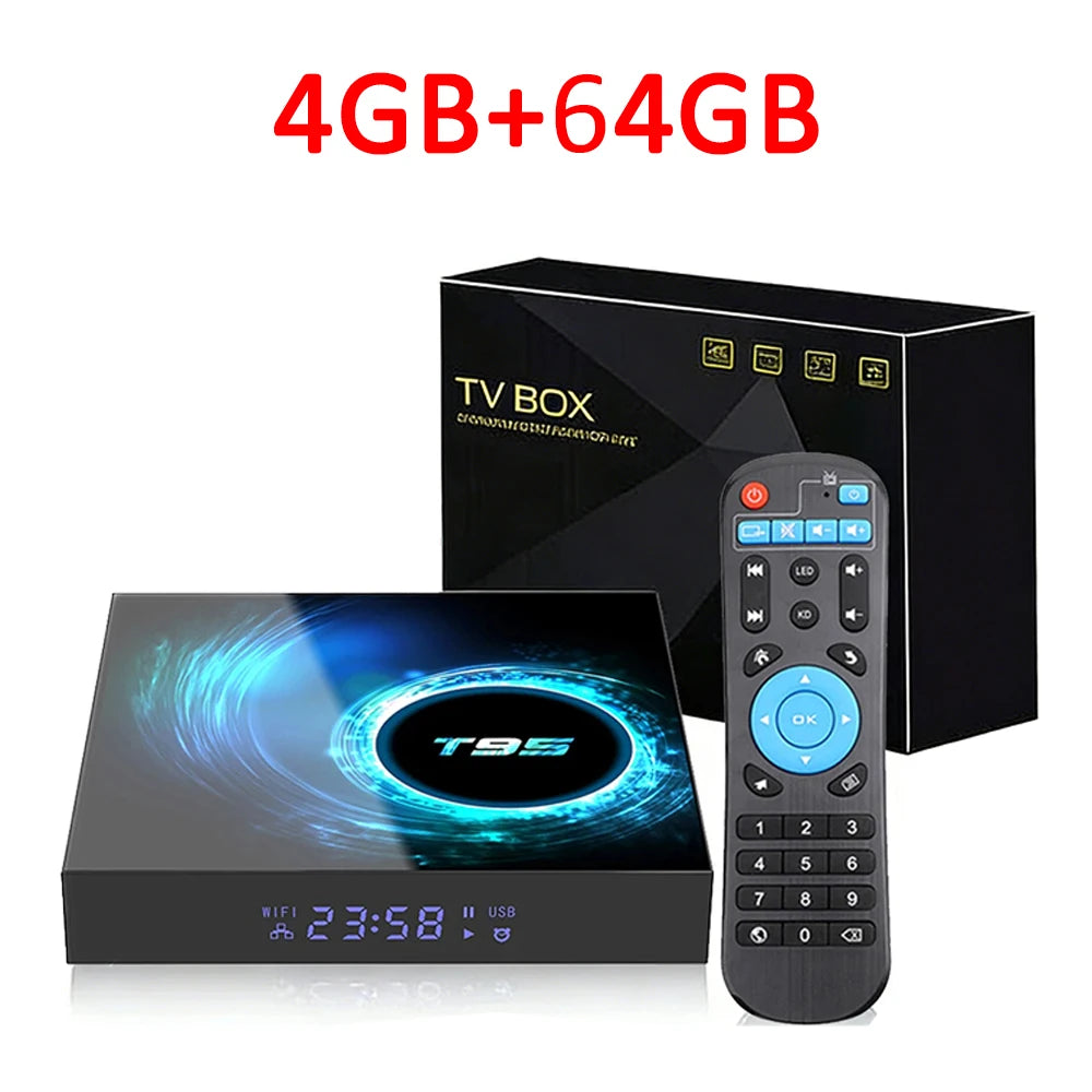 New T95 Android16 Smart Home Theater TV Box Allwinner H616 8GB RAM 256GB ROM  BT 5.4 Netflix Google Ultra HD Smart Media Player