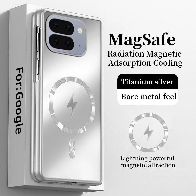 Hard Plastic Case For Magsafe Magnetic Wireless Charge Back Matte Cover For Google Pixel 9 10 Pro Fold