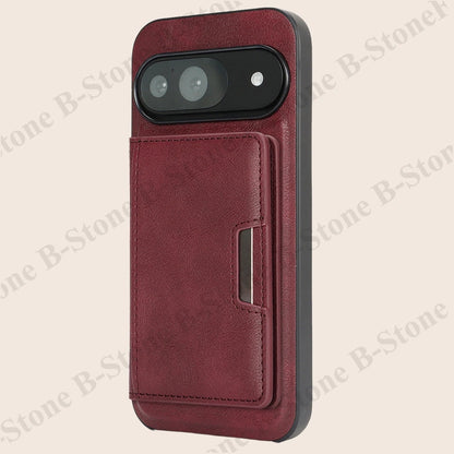 Wallet Leather Case For Google Pixel 8 8Pro 8A 9 9Pro 9A 10 10Pro 10A Pro XL ProXL Cards Bag Wireless Charging Phone Cover