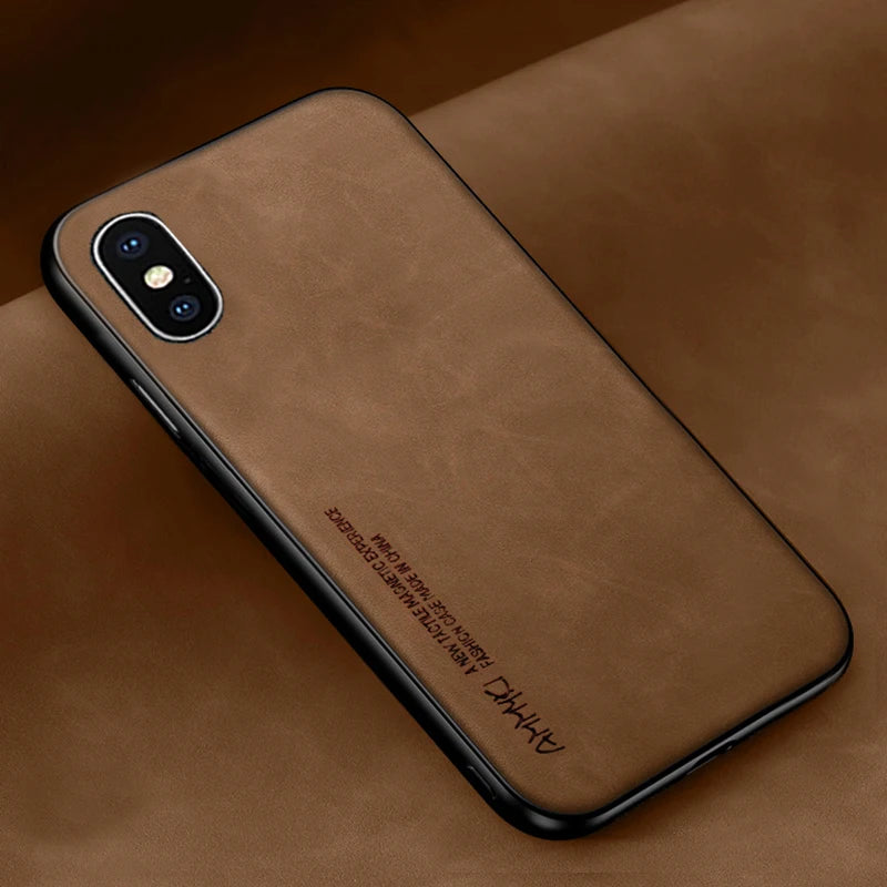 Simple pattern Soft leather cover For Apple Iphone X XS MAX XR TPU Silicone bumper case For For Apple Iphone X XS MAX XR Case