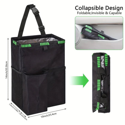 Waterproof Car Trash Can Foldable Large Capacity Hanging Car Trash Bin Rubbish Container Waste Organizer for Car Accessories