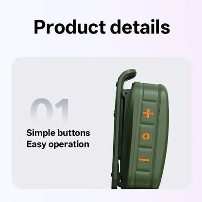 Portable Magnetic Clip Bluetooth Speaker Waterproof Wireless Outdoor Soundbox for Fitness Hiking Cycling Camping
