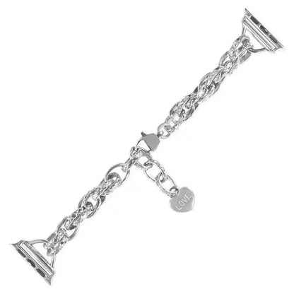 Metal Strap for Apple Watch Ultra 49mm 41mm 45mm 40mm 44mm 38 40 Love Chain Design Women Bands for iWatch 9 8 7 SE 6 5 4 3 2 1