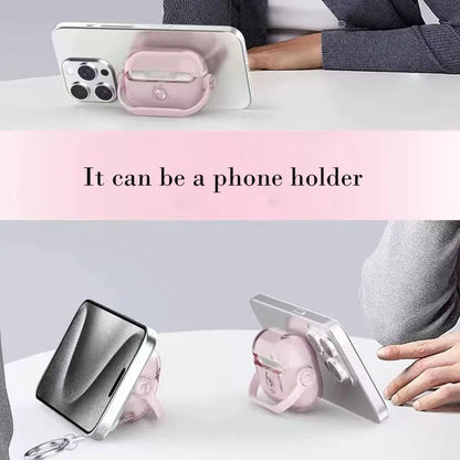 Security Lock Transparent Cover For Airpods Pro 2 Case Cute Candy Color Clean Earphone Case For Airpods 4 3 1 2 5 Phone Holder