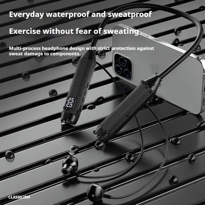 Super Power Wireless Headphones HIFI Sound Bluetooth Earphones Neckband Magnetic Earbuds Waterproof Sports Headsets with HD Mic