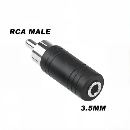 5Pcs 6.5/6.35mm Mono Stereo Audio Adapter TS Interconnect 1/8" 1/4" Male Plug to RCA Female Jack Connector Converter Speaker
