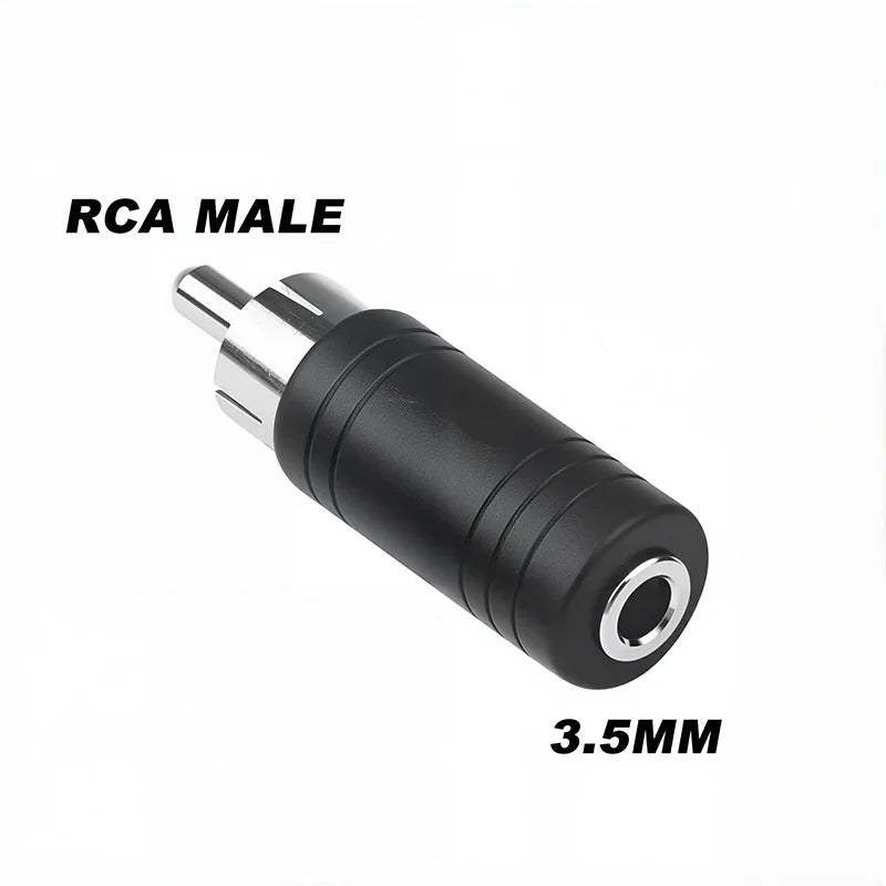 5Pcs 6.5/6.35mm Mono Stereo Audio Adapter TS Interconnect 1/8" 1/4" Male Plug to RCA Female Jack Connector Converter Speaker