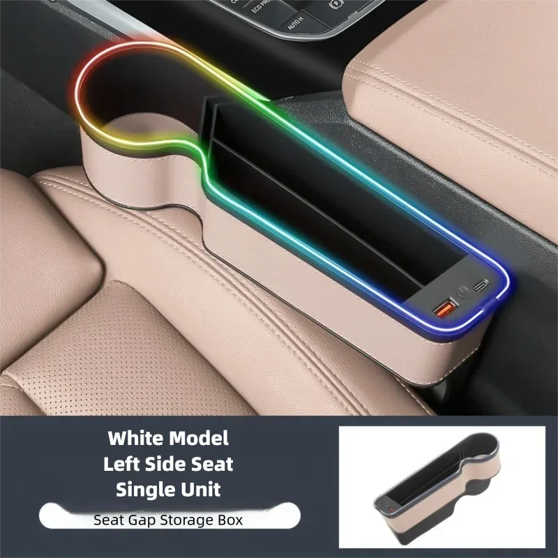 7 Color Led Car Seat Gap Filler Organizer Car Seat Pocket Gap Filler, Car Gap Organizer Storage Console Side Seat Gap Filler