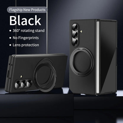 Matte Business Front Film 360° Magnetic Bracket Stand Military Armor Phone Case Samsung Galaxy Z Fold 7 6 5 4  for Magsafe Cover