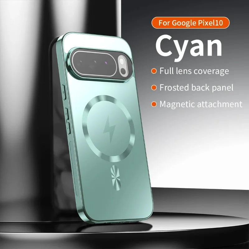 Magnetic Case For Google Pixel 11 10 9 Pro XL 8 7 6 A ProXL 10A 9A 8A 7A AG Matte Lightning Cover Protective Shockproof Cover