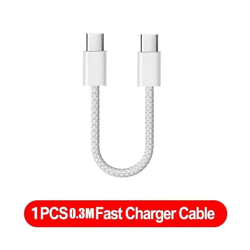 120W 4 Ports USB Charger Fast Charge Phone Charger Adapter Type C Cable For iPhone Samsung Xiaomi EU/US/UK Plug Wall Charger