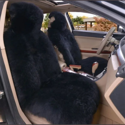 1PC Warm Plush Car Seat Cushion, Universal Long Wool Fur Car Front Seat Protect Cushion Mat, Car Seat Covers Auto Accessories