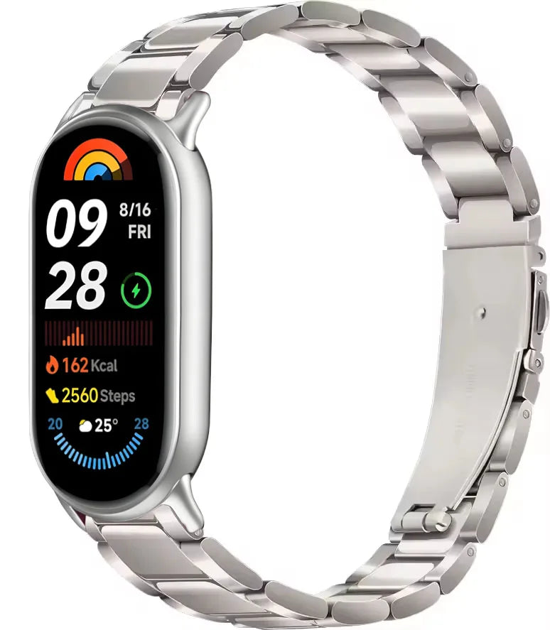 Metal Strap For Xiaomi Band 10 9 8 Belt Smartwatch Stainless Steel Mi Band 9 Bracelet Wristband Miband 11 Watchband Accessories