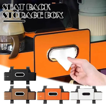 New Car Back Seat Storage Box With Tissue Box And Cup Holders Multifunctional Car Rear Seat Storage Organizer For Travel