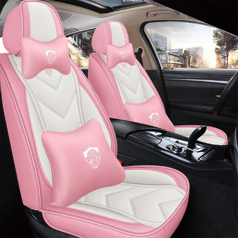 Leather Car Seat Covers For Fiat Toro Bravo Freemont 500 Argo Seat Leon Ibiza Arona BMW E39 Auto Interior Accesorios Waterproof