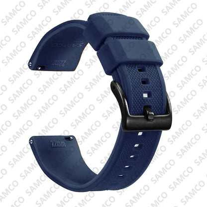 Quick Release Rubber Watch Strap Silicone Watch Band 18mm 20mm 22mm  Huawei ,Samsung Galaxy, Garmin, Watch Replacement Watchband