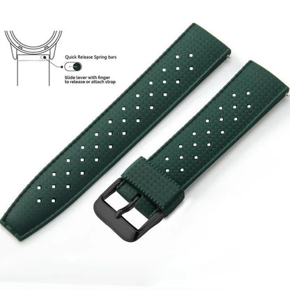 Tropical Silicone Watch Band Quick Release Watch Band 18mm 20mm 22mm Rubber Tropic Smart Watch Strap Waterpfroof Muti-Color