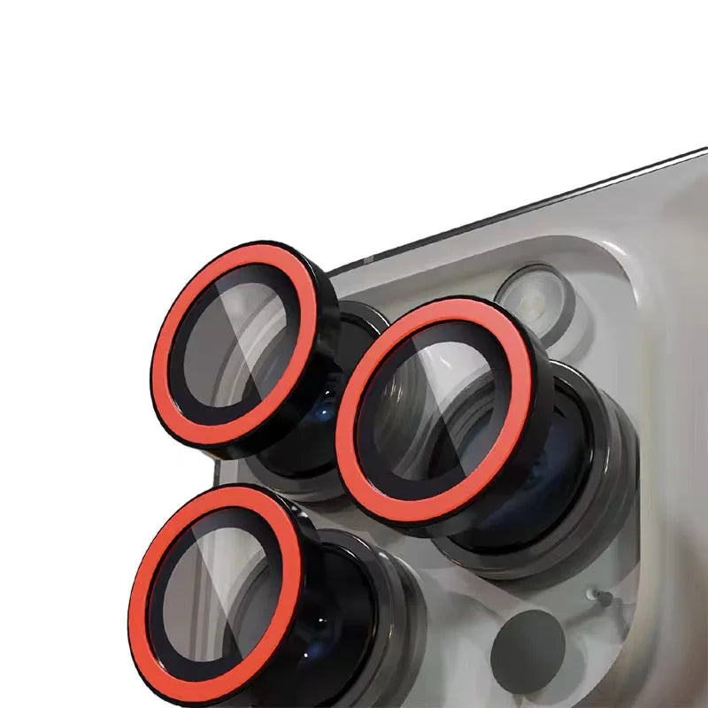 Luminous  Camera Protector For IPhone 16 Pro Max 16 Plus 15Pro Lens Film Ring Anti-Scratch Tempered Glass Glowing Protective Cap
