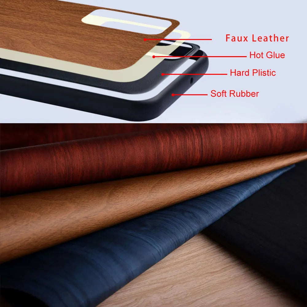 Case for Samsung Galaxy Note 20 Ultra Note 10 9 Plus Lite 5G funda bamboo wood pattern Leather cover for galaxy note 20 10 case