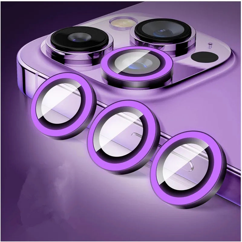 Luminous Ceramic Camera Protector Film For iPhone 18 17 16 13 12 11 14 15 Pro Max Plus Mini Lens Ring Tempered Glass Glowing Cap