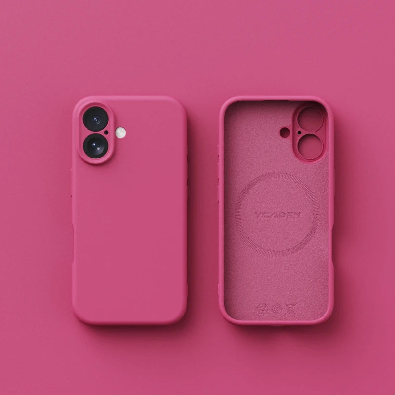 Original Liquid Silicone Magnetic Phone Case For iPhone 17Air 16 Plus 15 14 13 12 17 Pro Max Magsafe Wireless Charge Matte Cover