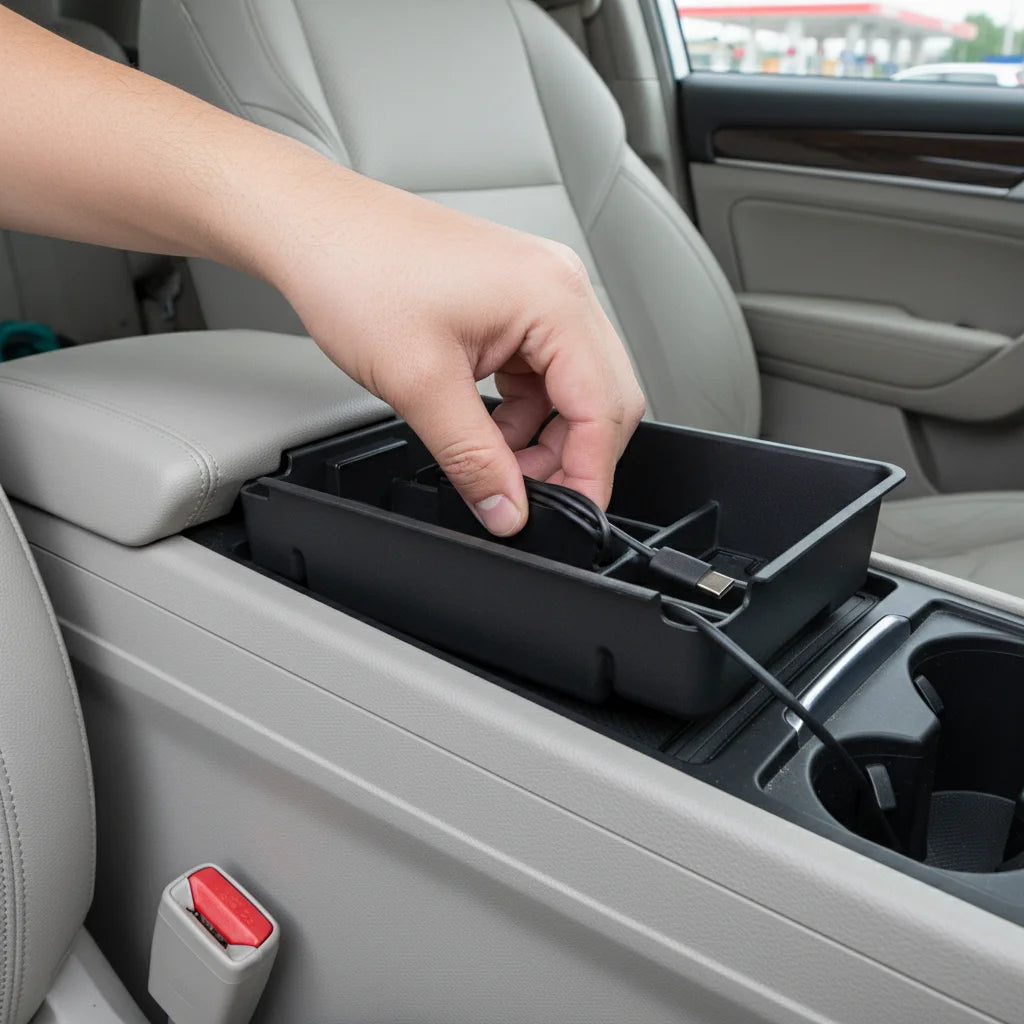 For Haval H6 2025 2026 Center Armrest Storage Box Central Console Organizer Tray Container Interior Tidying Auto Accessories