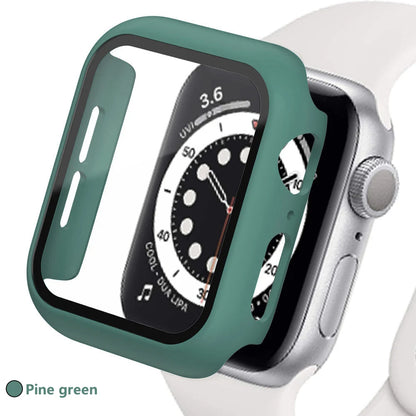 Tempered Glass+Cover for Apple Watch Case Ultra Accessories SE 3 4 5 6 7 8 Iwatch Screen Protector Case 49mm 45mm 41mm 44mm 40mm