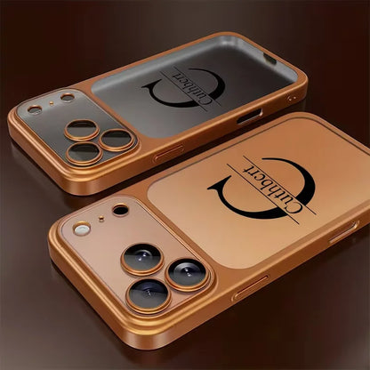 Personalized Luxury Customized Name Initial Big Letter Frosted PC Phone Case For iPhone 17 16 15 14 13 12 Pro Max Custom Gifts