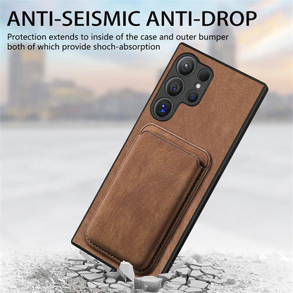 Luxury Leather Detachable Magnetic Card Slot Wallet Case For Samsung Galaxy S25 S24 S23 S22 S21 Ultra + Plus FE Shockproof Cover